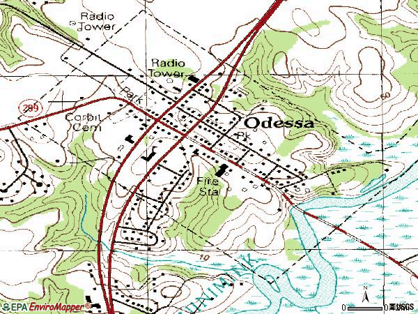 Zip code 19730 topographic map