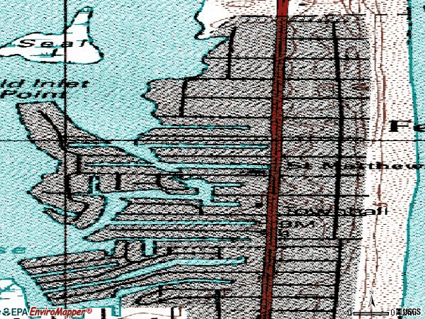 Zip code 19944 topographic map