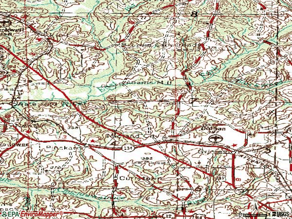 Zip code 36350 topographic map