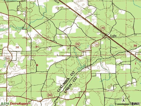 Zip code 32061 topographic map