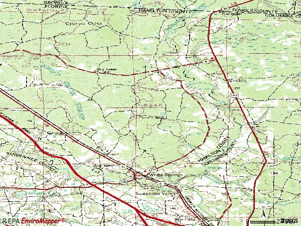Zip code 32096 topographic map