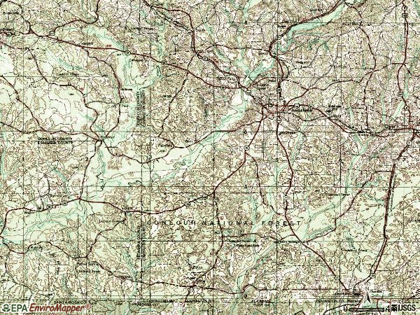 Zip code 36420 topographic map