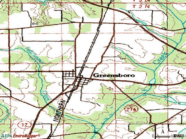 Zip code 32330 topographic map