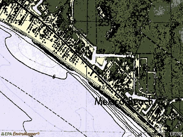 Zip code 32410 topographic map