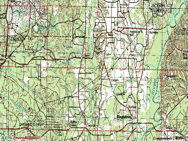 Zip code 32421 topographic map