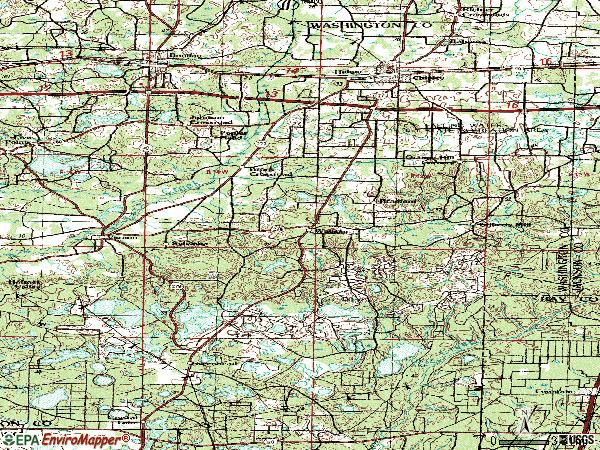 Zip code 32428 topographic map