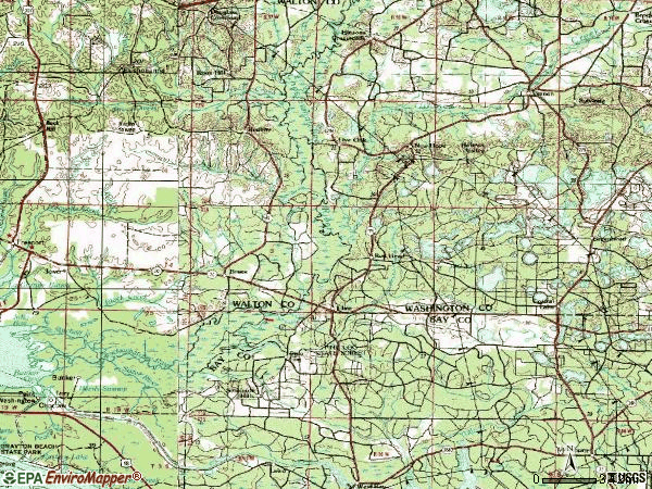 Zip code 32462 topographic map
