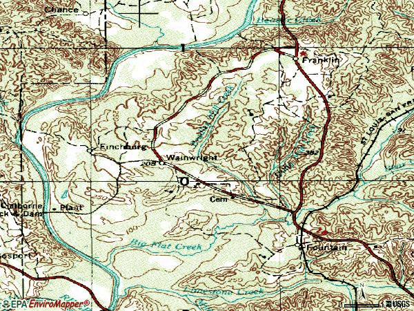 Zip code 36444 topographic map