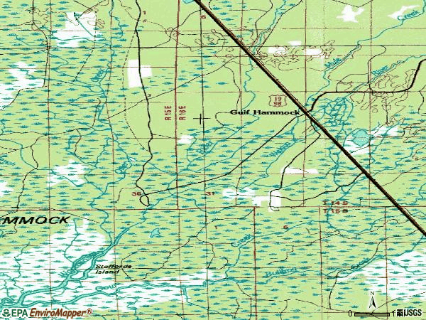 Zip code 32639 topographic map