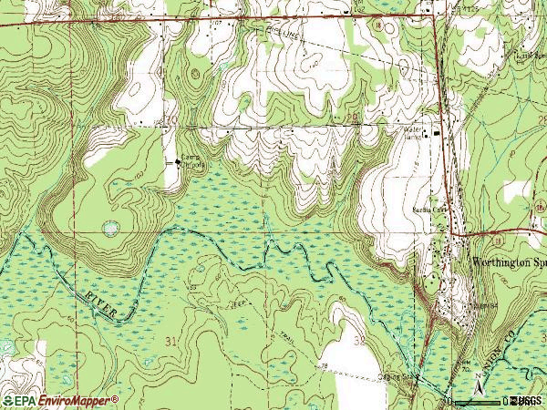 Zip code 32697 topographic map