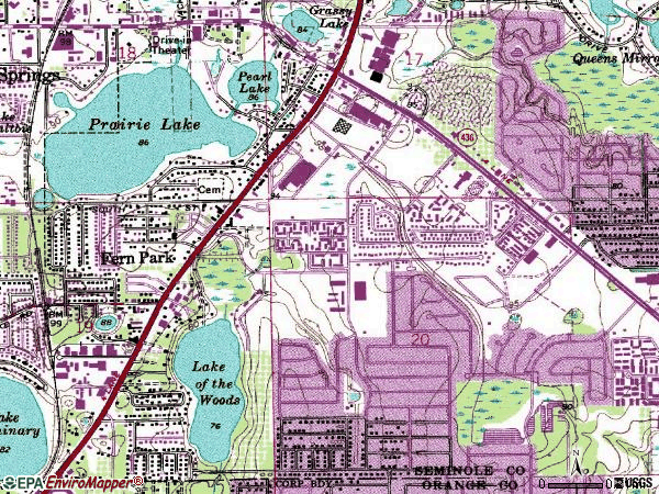 Zip code 32730 topographic map