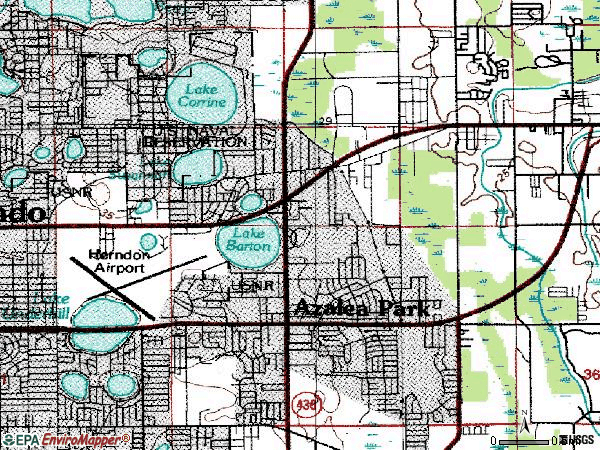 Zip code 32807 topographic map
