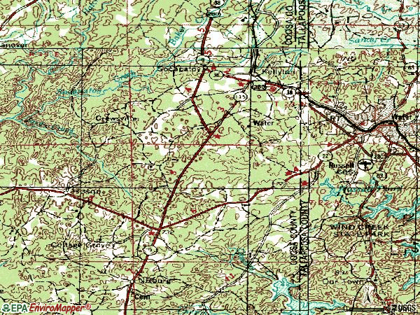 Zip code 35089 topographic map