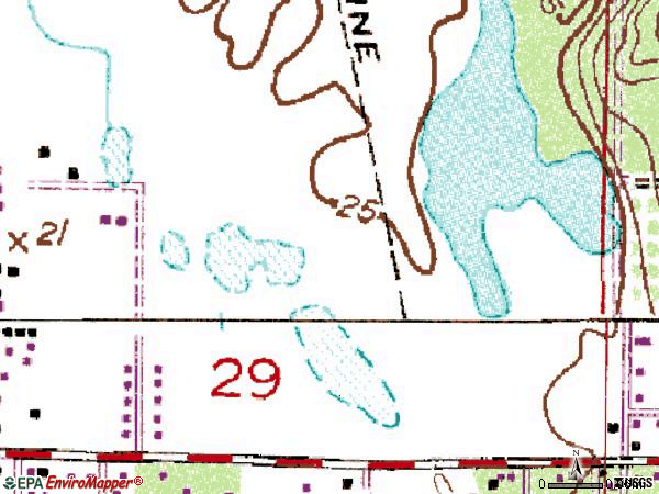 Zip code 32970 topographic map