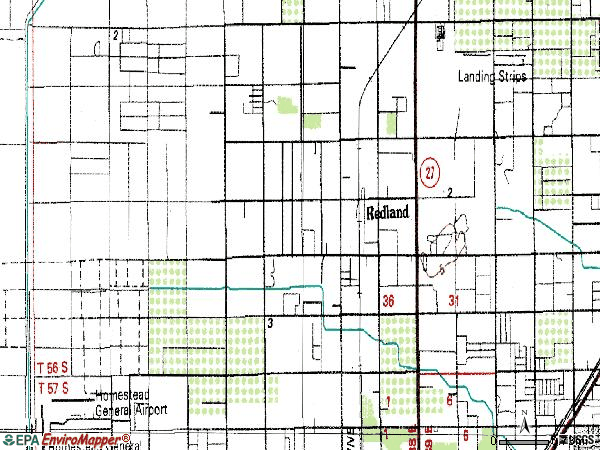 Zip code 33031 topographic map