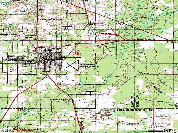 Zip code 33540 topographic map