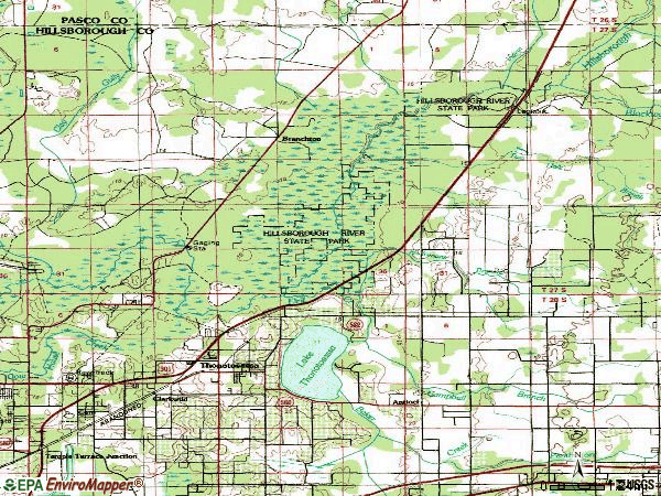 Zip code 33592 topographic map