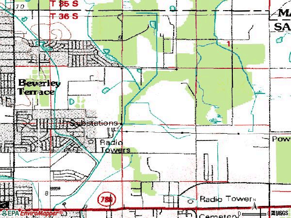 Zip code 34235 topographic map