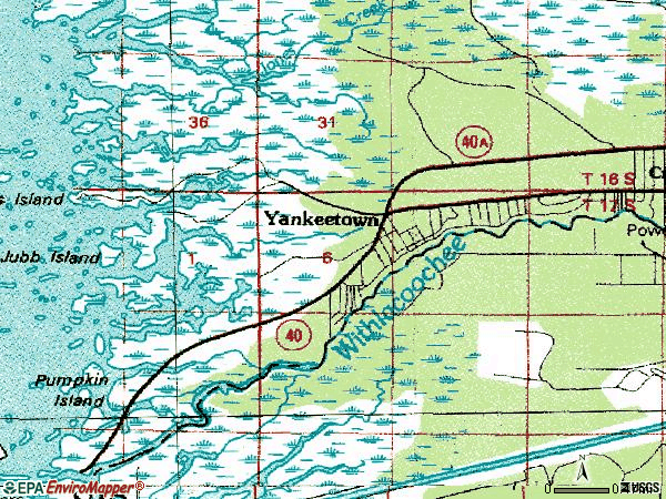 Zip code 34498 topographic map