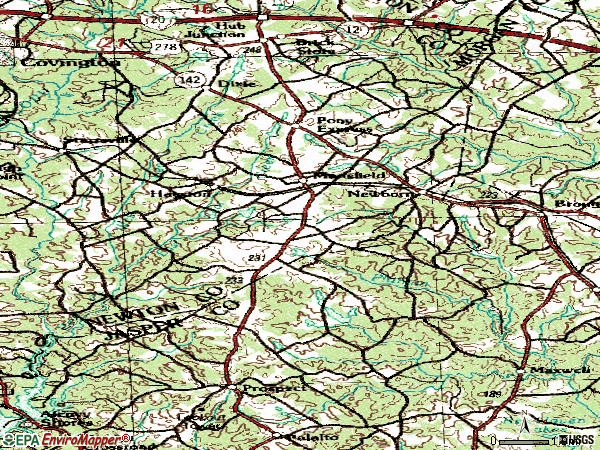 Zip code 30055 topographic map