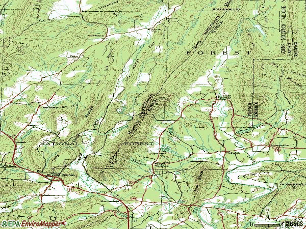 Zip code 30105 topographic map