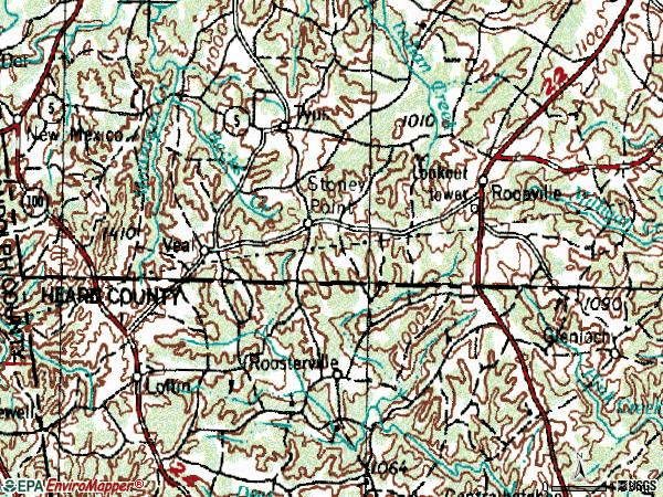 Zip code 30170 topographic map
