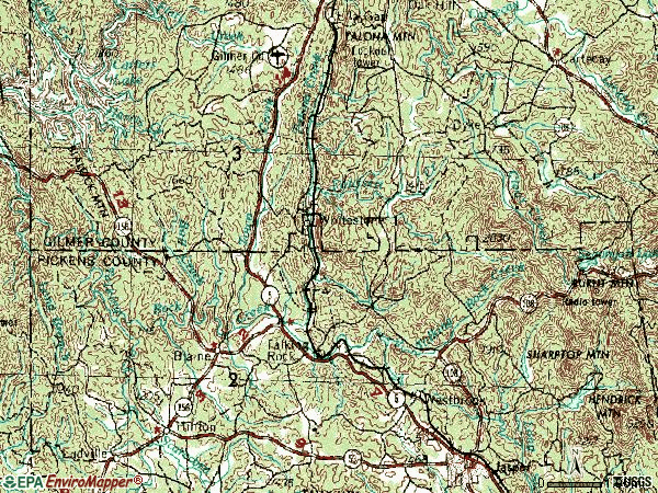 Zip code 30175 topographic map