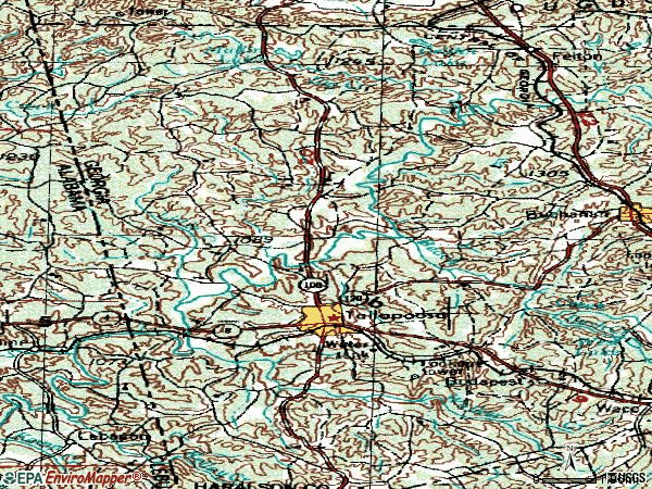 Zip code 30176 topographic map