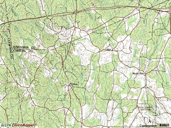 Zip code 30182 topographic map