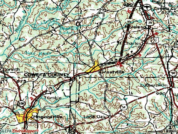 Zip code 30220 topographic map