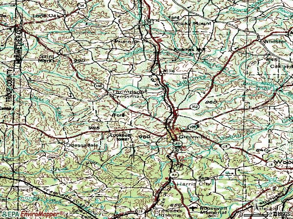 Zip code 30222 topographic map