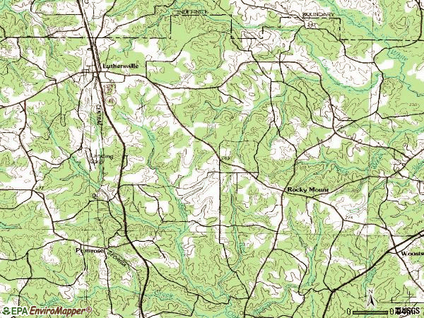 Zip code 30251 topographic map