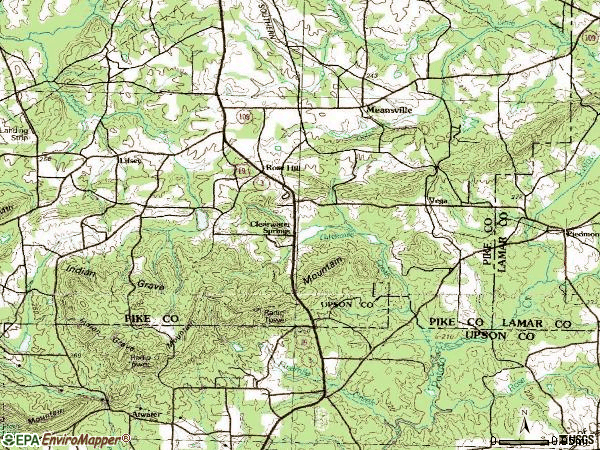 Zip code 30256 topographic map