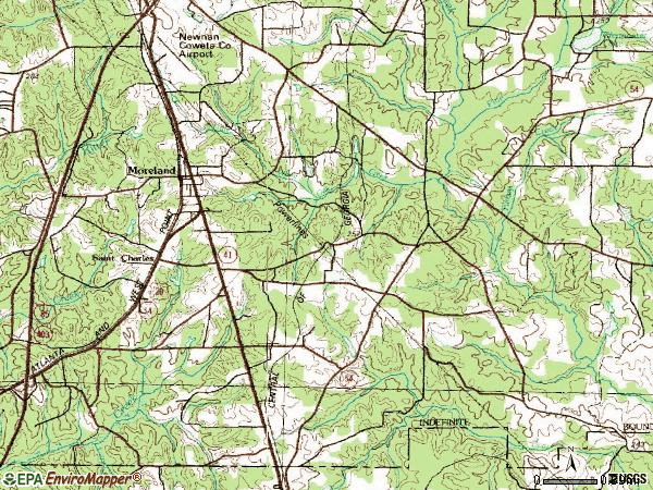 Zip code 30259 topographic map