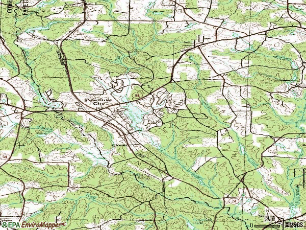 Zip code 30269 topographic map