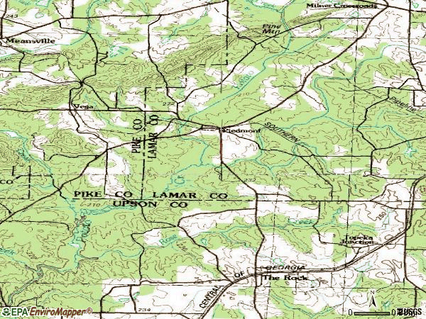 Zip code 30285 topographic map