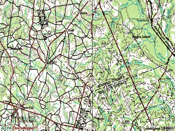 Zip code 30425 topographic map