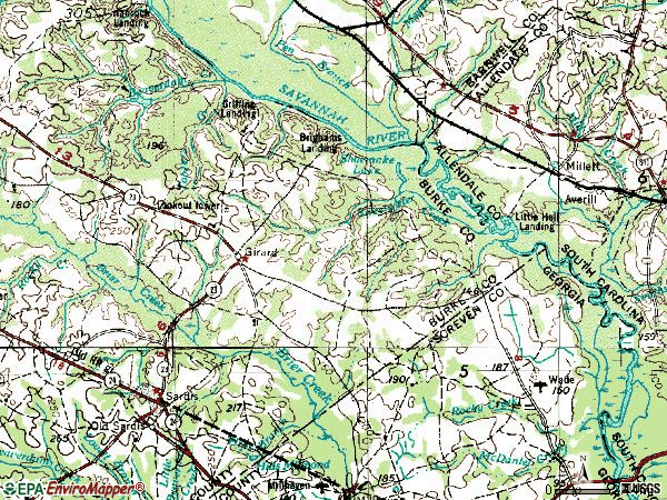 Zip code 30426 topographic map