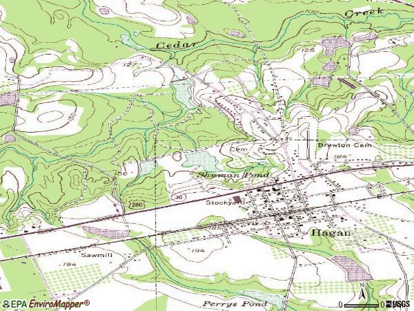 Zip code 30429 topographic map