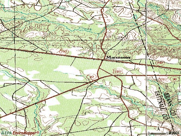Zip code 30438 topographic map