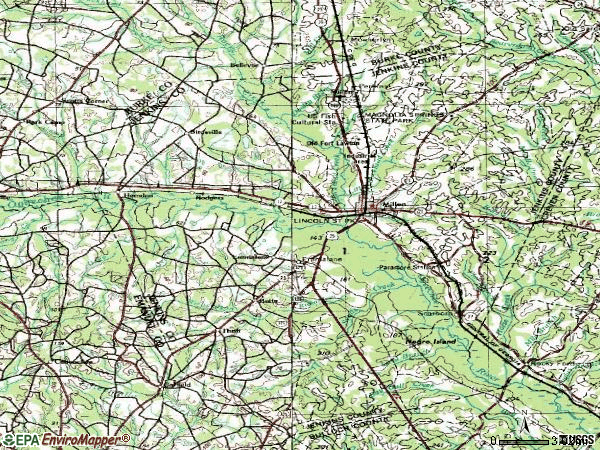 Zip code 30442 topographic map