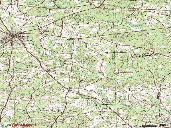 Zip code 30470 topographic map