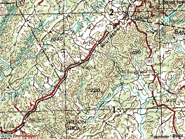 Zip code 30510 topographic map