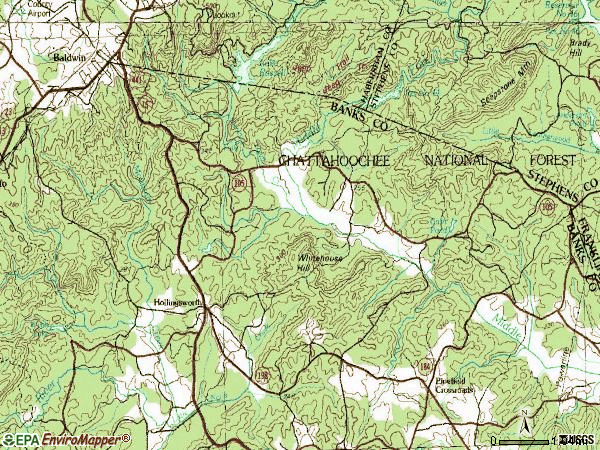 Zip code 30511 topographic map