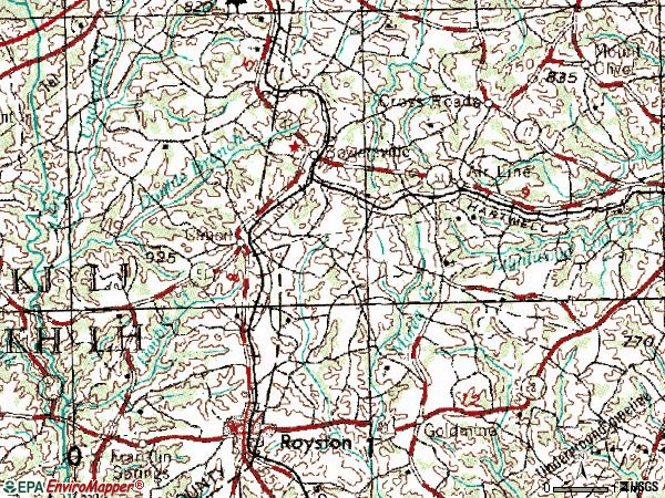 Zip code 30520 topographic map