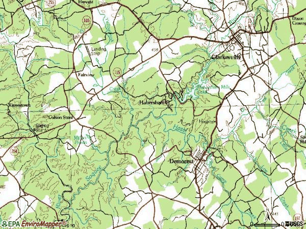 Zip code 30535 topographic map