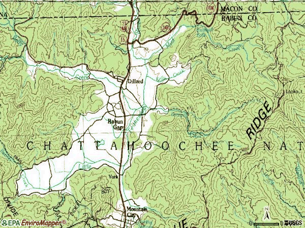 Zip code 30537 topographic map