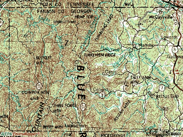 Zip code 30541 topographic map