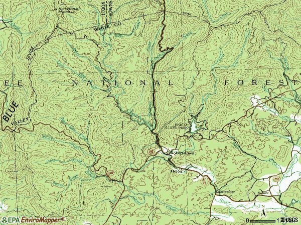 Zip code 30545 topographic map