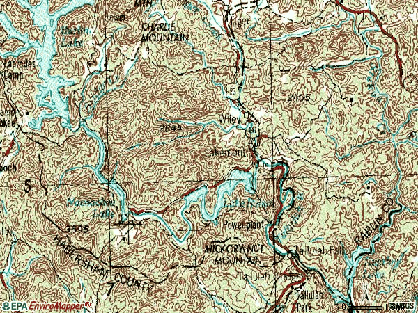 Zip code 30552 topographic map